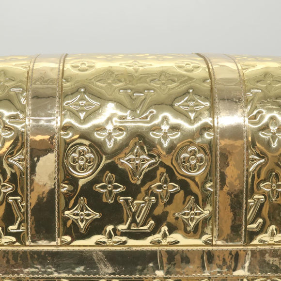 LOUIS VUITTON Monogram Miroir Keepall 55 Boston Bag Gold LV Auth 57842SM