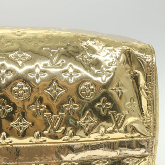 LOUIS VUITTON Monogram Miroir Keepall 55 Boston Bag Gold LV Auth 57842SM