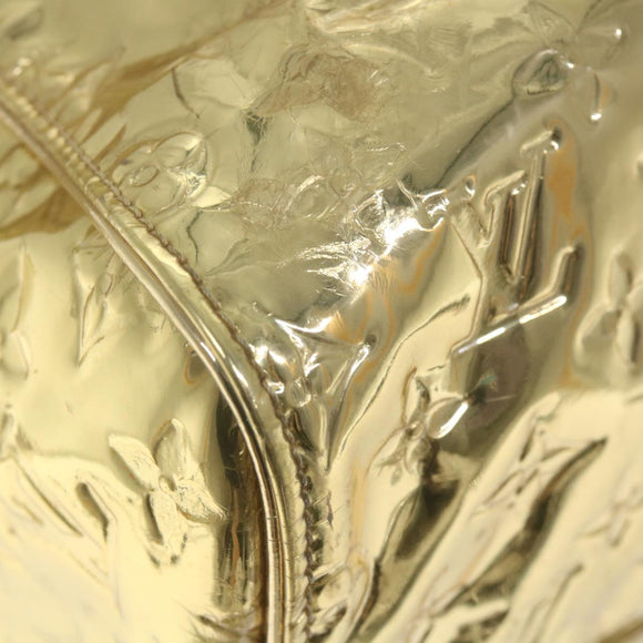 LOUIS VUITTON Monogram Miroir Keepall 55 Boston Bag Gold LV Auth 57842SM