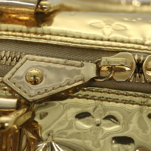 LOUIS VUITTON Monogram Miroir Keepall 55 Boston Bag Gold LV Auth 57842SM