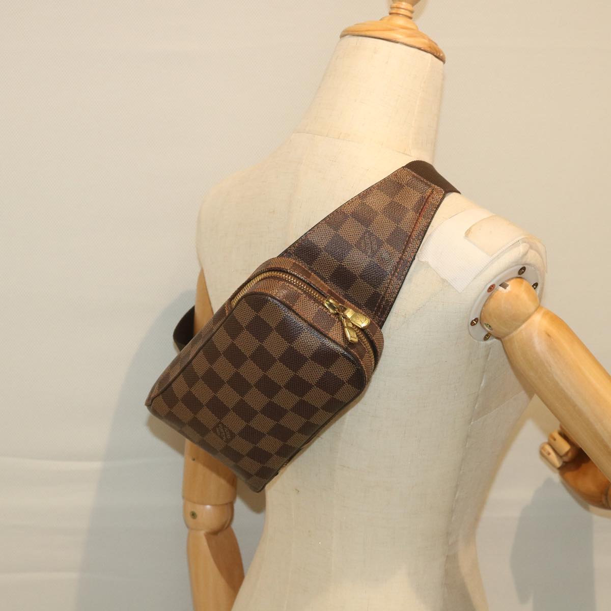 LOUIS VUITTON Damier Ebene Geronimos Shoulder Bag N51994 LV Auth 57912