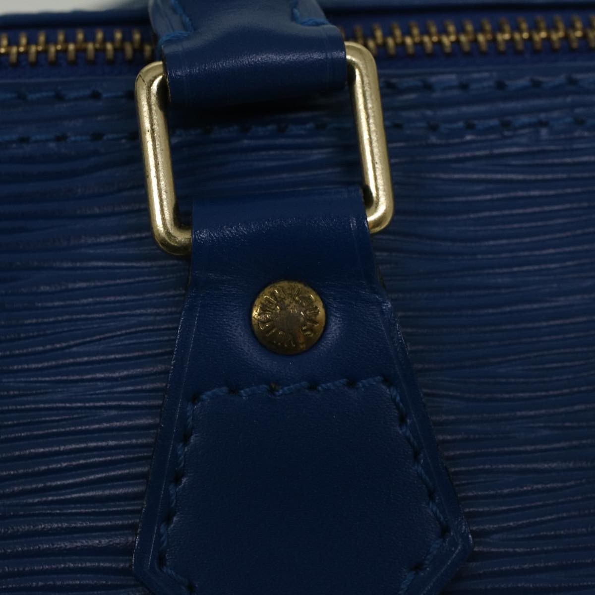 LOUIS VUITTON Epi Speedy 35 Hand Bag Toledo Blue M42995 LV Auth 57982