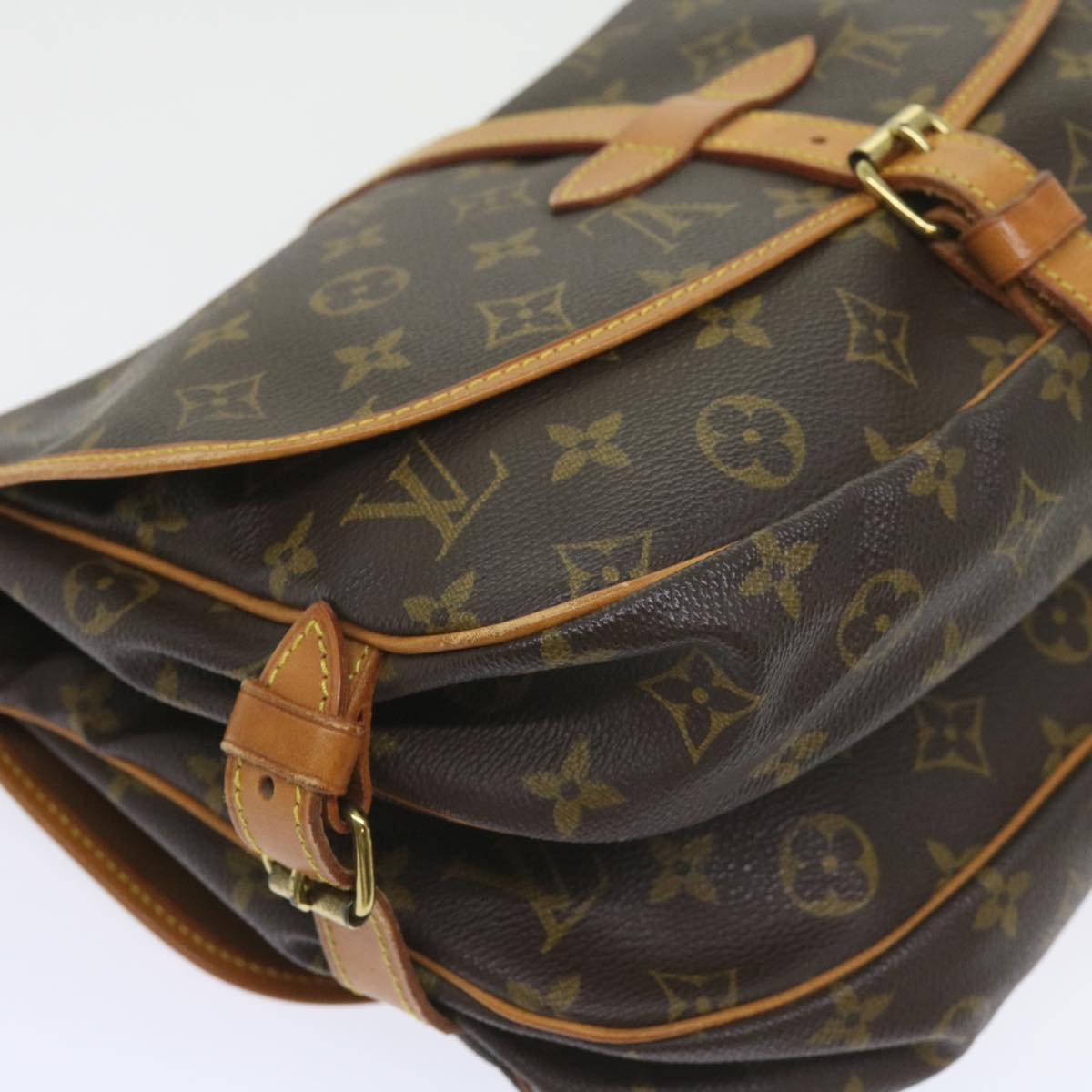 LOUIS VUITTON Monogram Saumur 30 Shoulder Bag M42256 LV Auth 57992