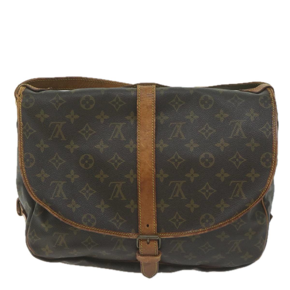 LOUIS VUITTON Monogram Saumur 35 Shoulder Bag M42254 LV Auth 58013 - 0