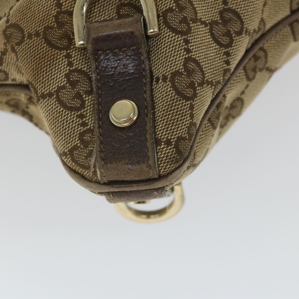 GUCCI GG Canvas Shoulder Bag Beige 131326 Auth 58039