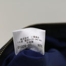 BURBERRY Black label Clutch Bag Nylon Leather Navy Auth 58127-23