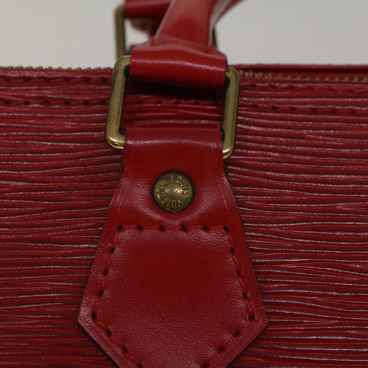 LOUIS VUITTON Epi Speedy 30 Hand Bag Castilian Red M43007 LV Auth 58168