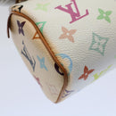 LOUIS VUITTON Monogram Multicolor Mini Speedy Hand Bag White M92645 Auth 58259-15