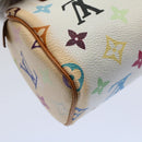 LOUIS VUITTON Monogram Multicolor Mini Speedy Hand Bag White M92645 Auth 58259-17