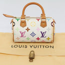 LOUIS VUITTON Monogram Multicolor Mini Speedy Hand Bag White M92645 Auth 58259-12