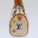 LOUIS VUITTON Monogram Multicolor Mini Speedy Hand Bag White M92645 Auth 58259-4