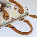 LOUIS VUITTON Monogram Multicolor Mini Speedy Hand Bag White M92645 Auth 58259-6