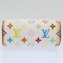 LOUIS VUITTON Monogram Multicolor Mini Speedy Hand Bag White M92645 Auth 58259-5