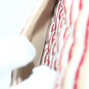 CHANEL Quilted Matelasse Chain Shoulder Bag Canvas Red Beige CC Auth 58343SM-25