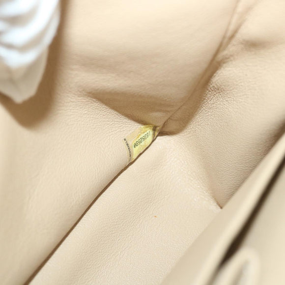 CHANEL Quilted Matelasse Chain Shoulder Bag Canvas Red Beige CC Auth 58343SM