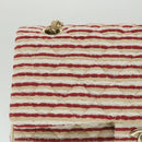 CHANEL Quilted Matelasse Chain Shoulder Bag Canvas Red Beige CC Auth 58343SM-27