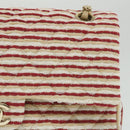 CHANEL Quilted Matelasse Chain Shoulder Bag Canvas Red Beige CC Auth 58343SM-29