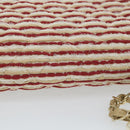 CHANEL Quilted Matelasse Chain Shoulder Bag Canvas Red Beige CC Auth 58343SM-44