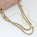 CHANEL Quilted Matelasse Chain Shoulder Bag Canvas Red Beige CC Auth 58343SM-7