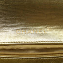 CHANEL Matelasse Chain Shoulder Bag Lamb Skin Gold CC Auth 58346SAV-18