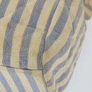 CHANEL Quilted Chain Big Matelasse Shoulder Bag Canvas Light Blue CC Auth 58349A-14