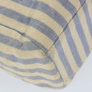 CHANEL Quilted Chain Big Matelasse Shoulder Bag Canvas Light Blue CC Auth 58349A-15