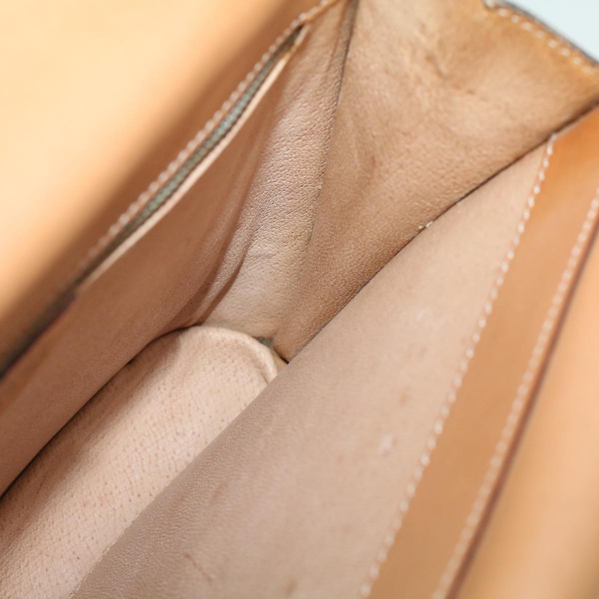 CELINE Macadam Canvas Hand Bag PVC Leather Brown Auth 58408
