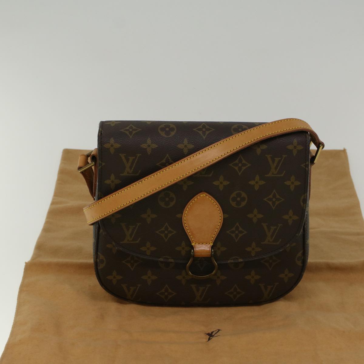 LOUIS VUITTON Monogram Saint Cloud GM Shoulder Bag M51242 LV Auth 58521