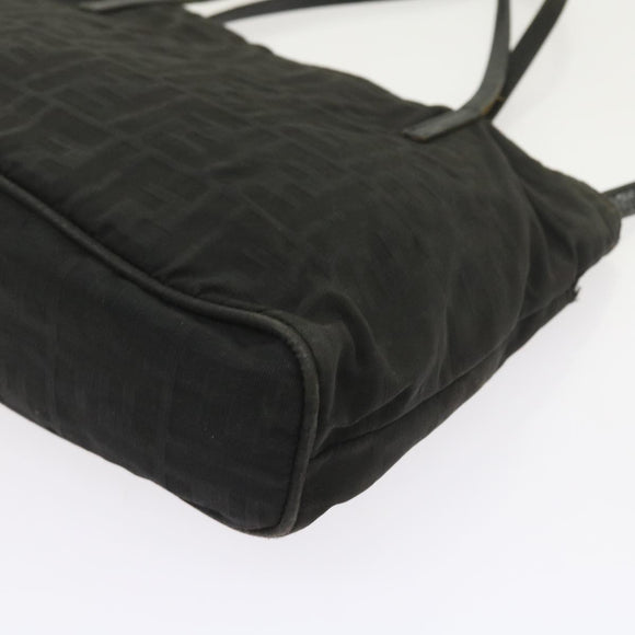 FENDI Zucca Canvas Hand Bag Black Auth 58526