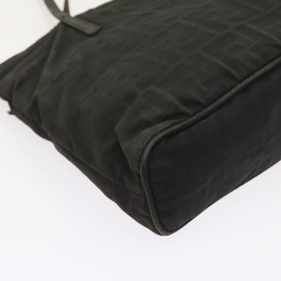 FENDI Zucca Canvas Hand Bag Black Auth 58526