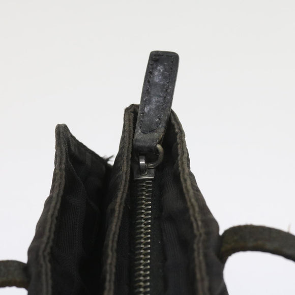 FENDI Zucca Canvas Hand Bag Black Auth 58526