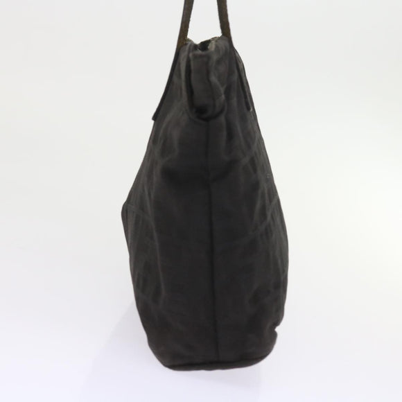 FENDI Zucca Canvas Hand Bag Black Auth 58526