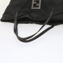FENDI Zucca Canvas Hand Bag Black Auth 58526-7