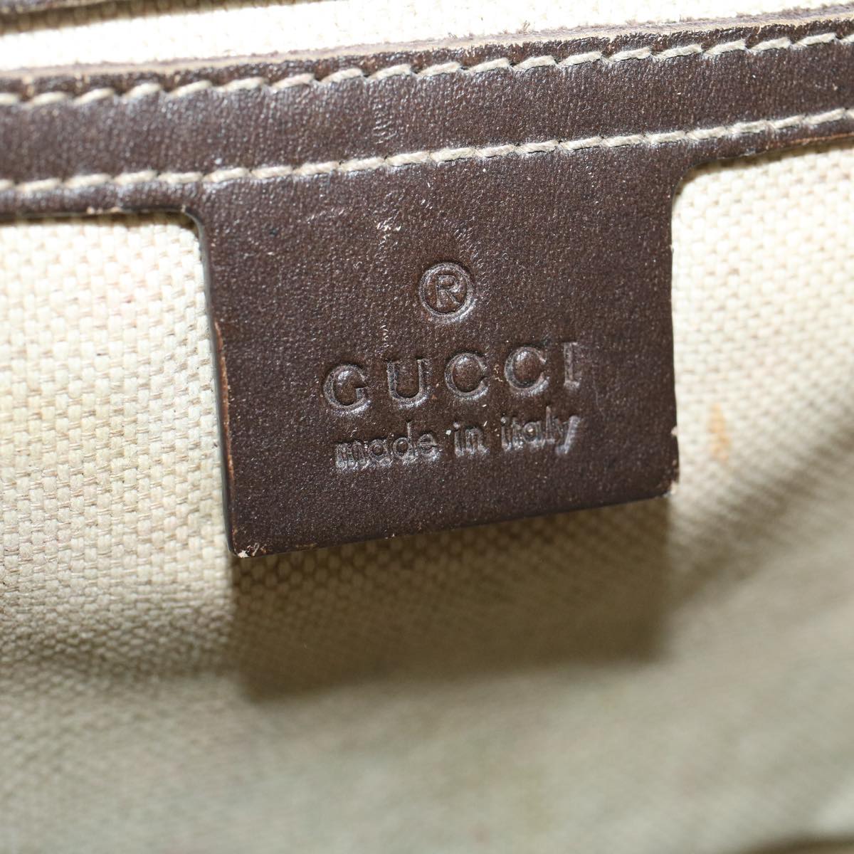 GUCCI GG Canvas Shoulder Bag Coated Canvas Beige 233268 Auth 58674