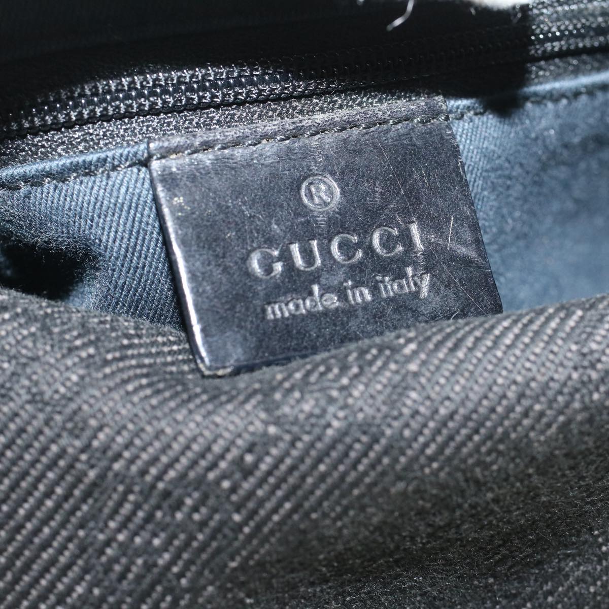 GUCCI GG Canvas Shoulder Bag Black 101333 Auth 58697