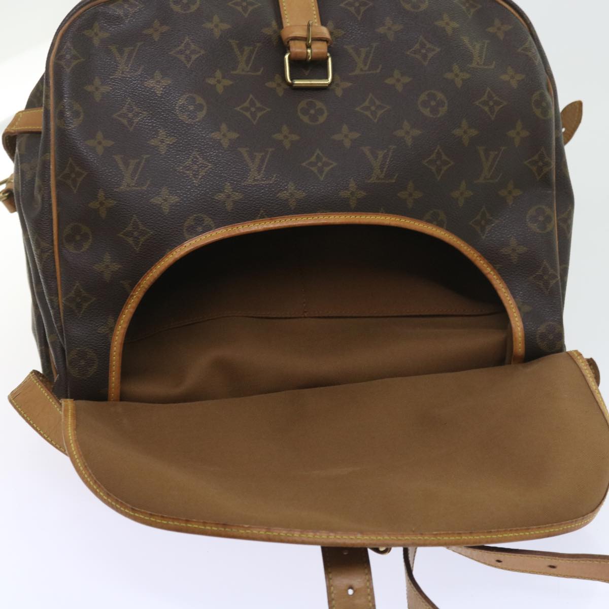 LOUIS VUITTON Monogram Saumur 35 Shoulder Bag M42254 LV Auth 58743