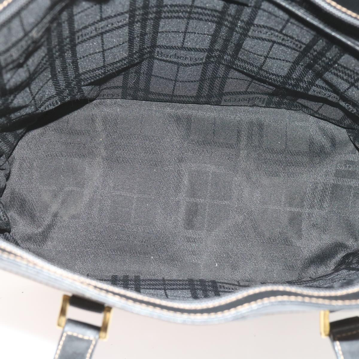 Burberrys Nova Check Tote Bag PVC Leather Beige Auth 58763