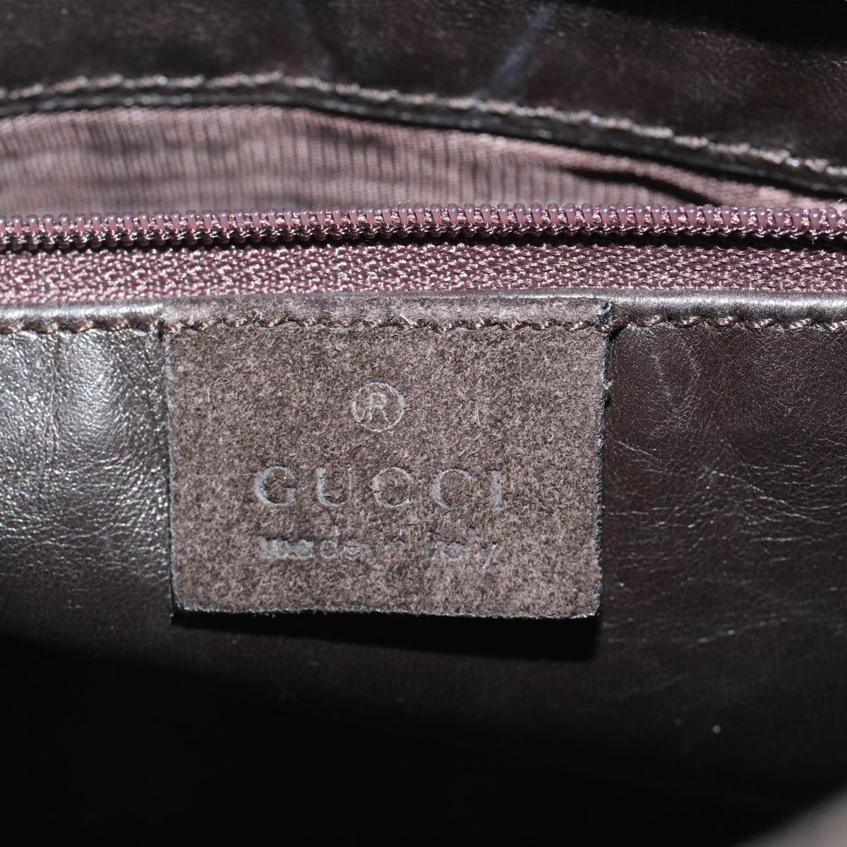 GUCCI Shoulder Bag Suede Brown 091 3167 001998 Auth 58812