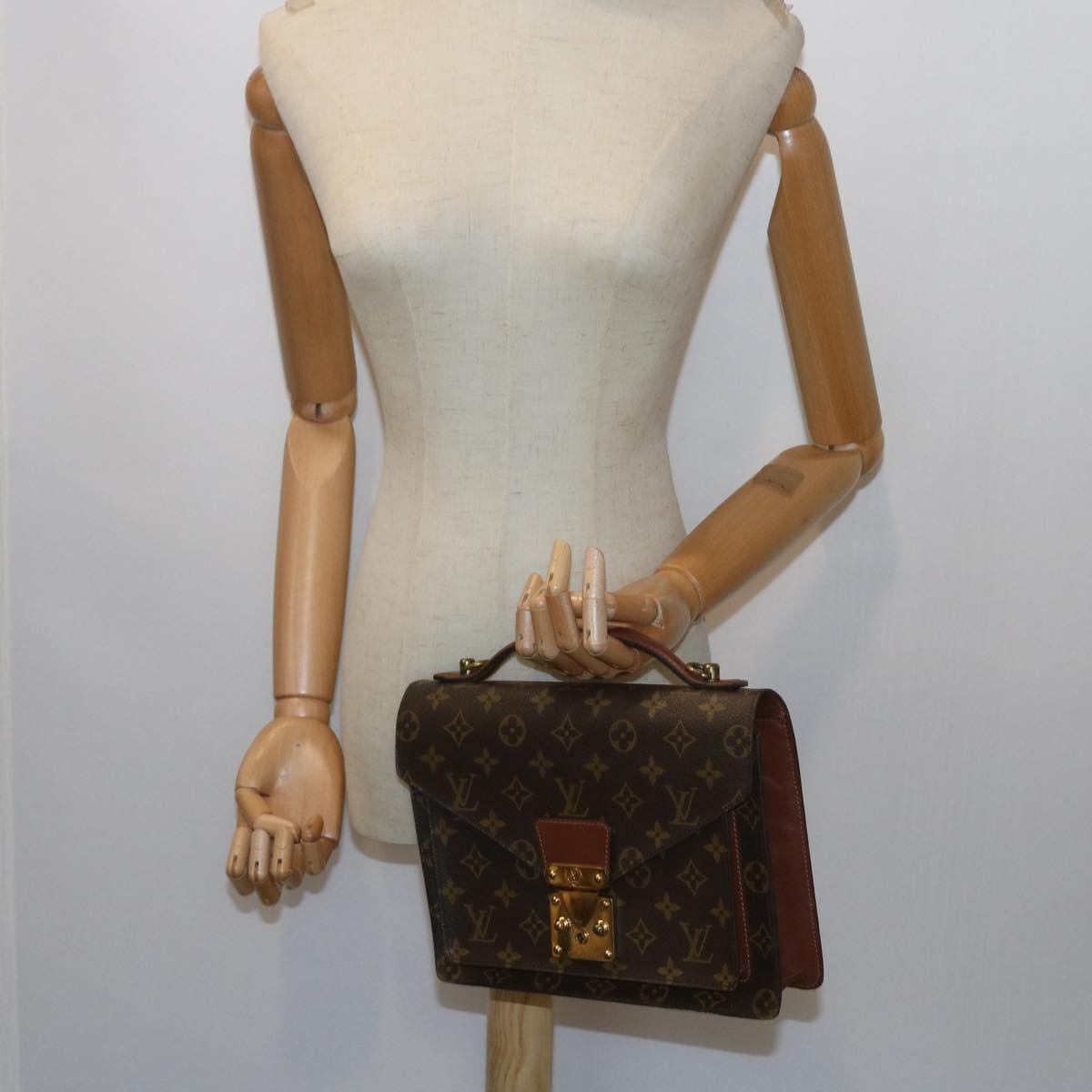 LOUIS VUITTON Monogram Monceau 26 Shoulder Bag 2way M51187 LV Auth 58867