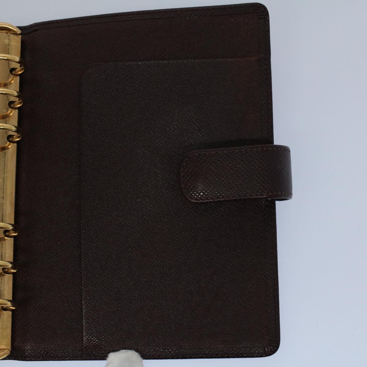 LOUIS VUITTON Taiga Leather Agenda MM Day Planner Cover Acajou R20416 Auth 58923