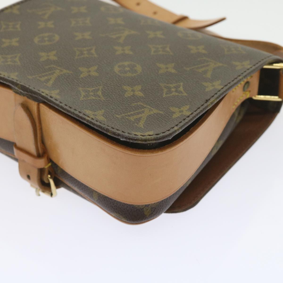 LOUIS VUITTON Monogram Cartouchiere MM Shoulder Bag M51253 LV Auth 58925