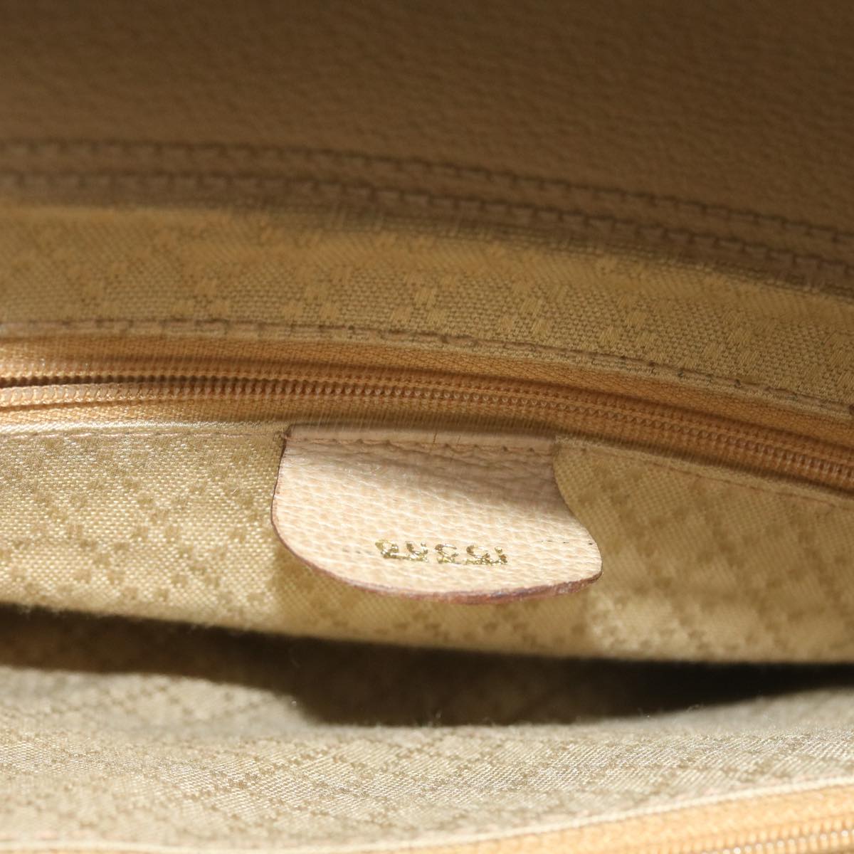 GUCCI Bamboo Shoulder Bag Suede 2way Beige 002 123 0322 Auth 59066