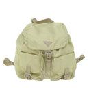 PRADA Backpack Nylon Cream Auth 59222-13