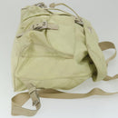 PRADA Backpack Nylon Cream Auth 59222-4