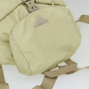 PRADA Backpack Nylon Cream Auth 59222-7