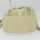 PRADA Backpack Nylon Cream Auth 59222-6