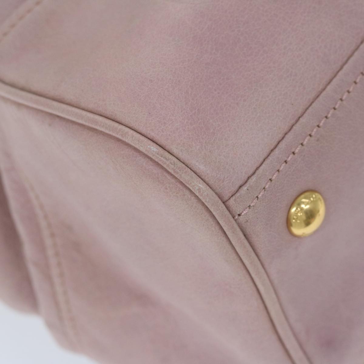 PRADA Hand Bag Leather Pink Auth 59267