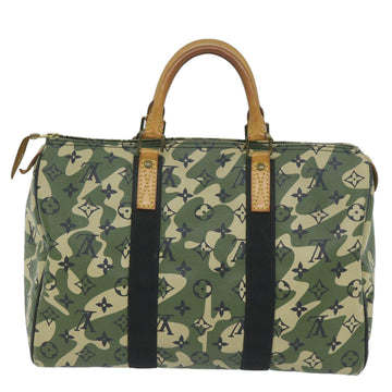 LOUIS VUITTON Camouflage Takashi Murakami Speedy 35 Hand Bag M95773 Auth 59356SM - 0