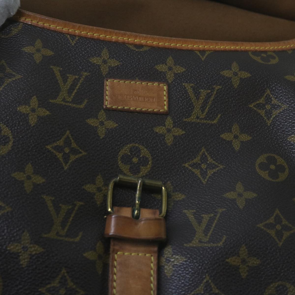 LOUIS VUITTON Monogram Saumur 35 Shoulder Bag M42254 LV Auth 59421