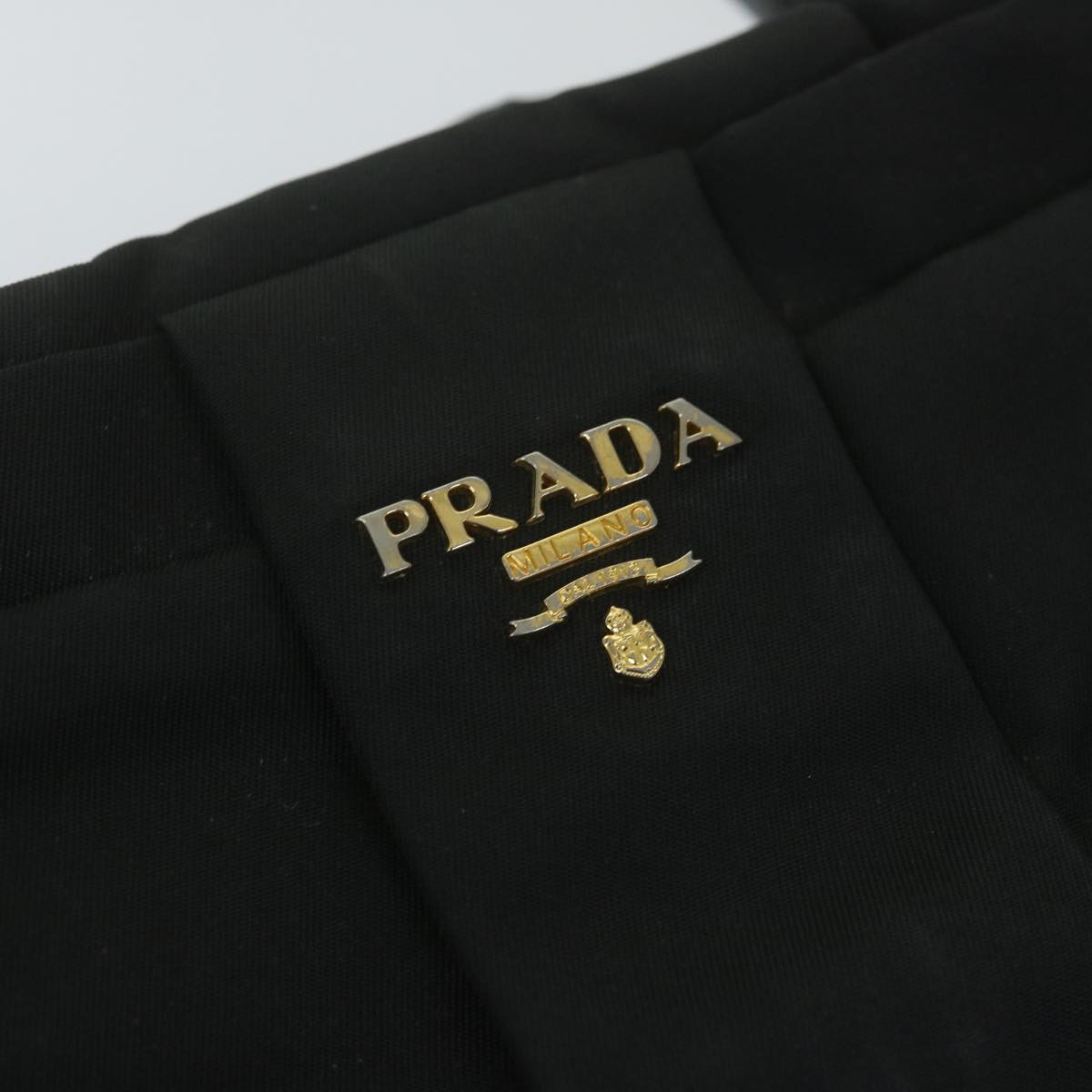 PRADA Hand Bag Nylon Black Auth 59480